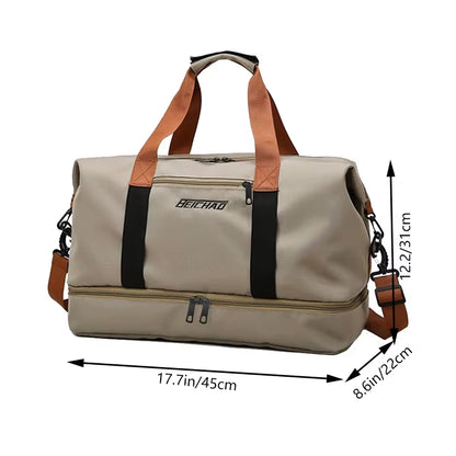 The Neutral Color Backpack Is Specially Designed for Men and Women and Is Suitable as a Luggage Bag for Travel and Accommodation