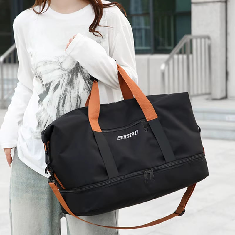 The Neutral Color Backpack Is Specially Designed for Men and Women and Is Suitable as a Luggage Bag for Travel and Accommodation